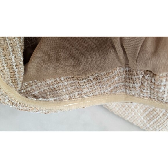 NWT Fashion Nova Beige Button Up Pockets Details Women's Tweed Vest Size M - Picture 11 of 11